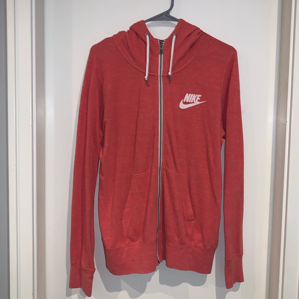 Nike Zip Up Red Hoodie